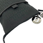 Fendi Shoulder Bag Zucchino Black FF Logo — view 7