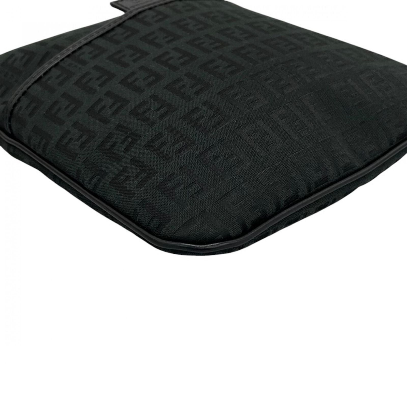 Fendi Shoulder Bag Zucchino Black FF Logo — view 8