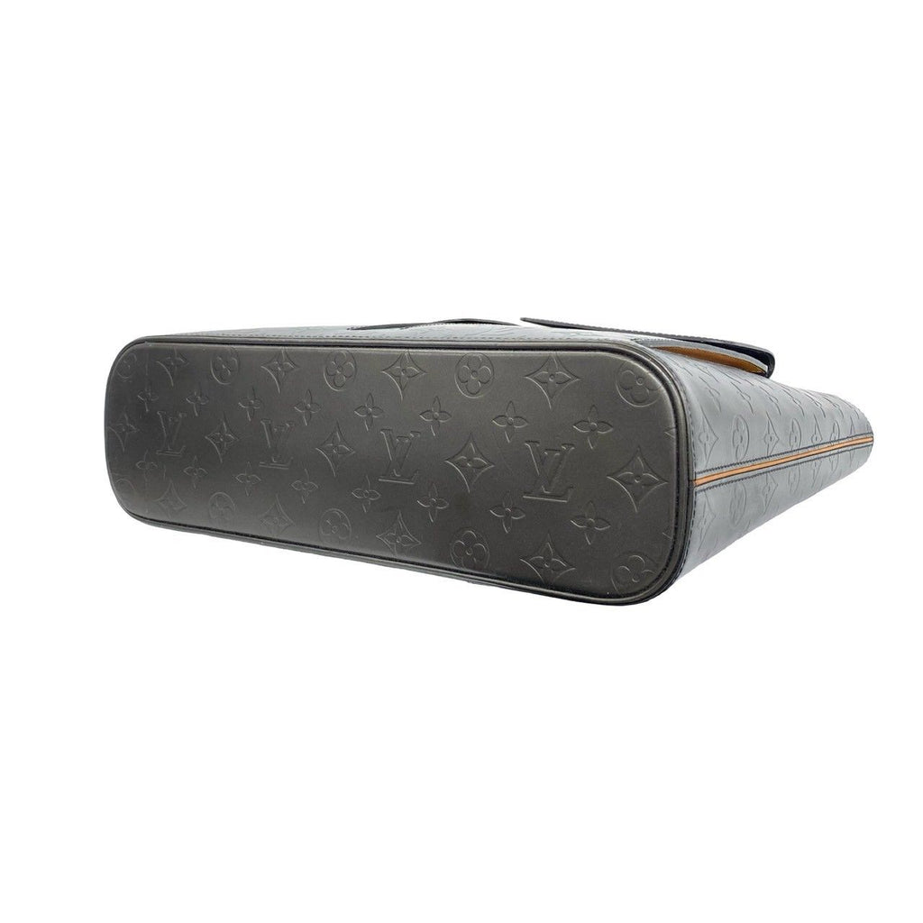 Louis Vuitton Wilwood Monogram Matte Leather Tote Black Noir — view 8