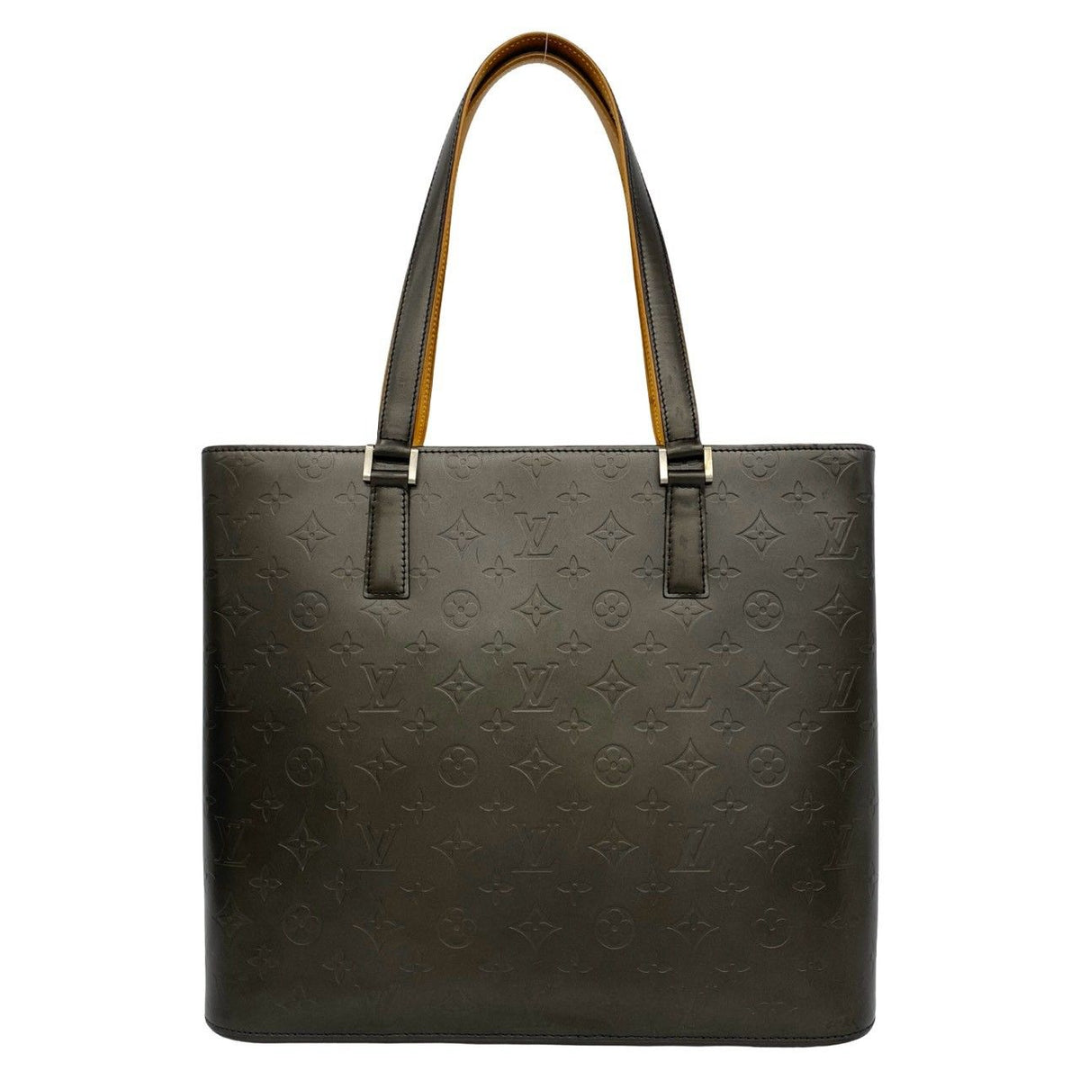 Louis Vuitton Wilwood Monogram Matte Leather Tote Black Noir — view 3