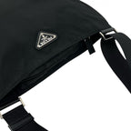 Prada Shoulder Bag Nylon Black Triangle Logo — view 7