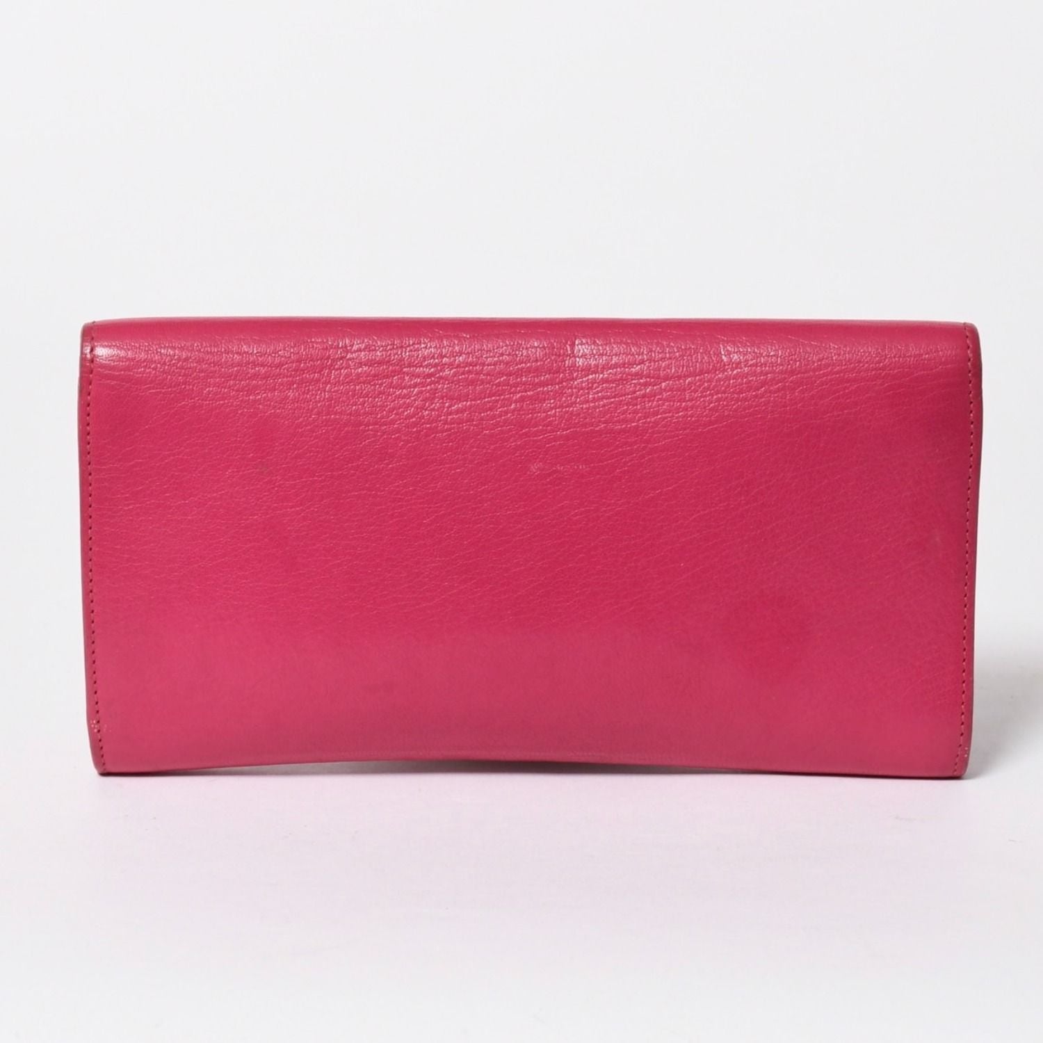 Saint Laurent Belle de Jour Clutch Fuchsia Pink Silver — view 2