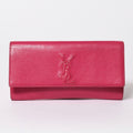 Saint Laurent Belle de Jour Clutch Fuchsia Pink Silver