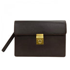 Loewe Clutch Brown Anagram