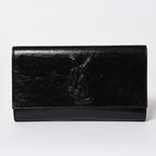Saint Laurent Clutch Handbag Second Black Silver