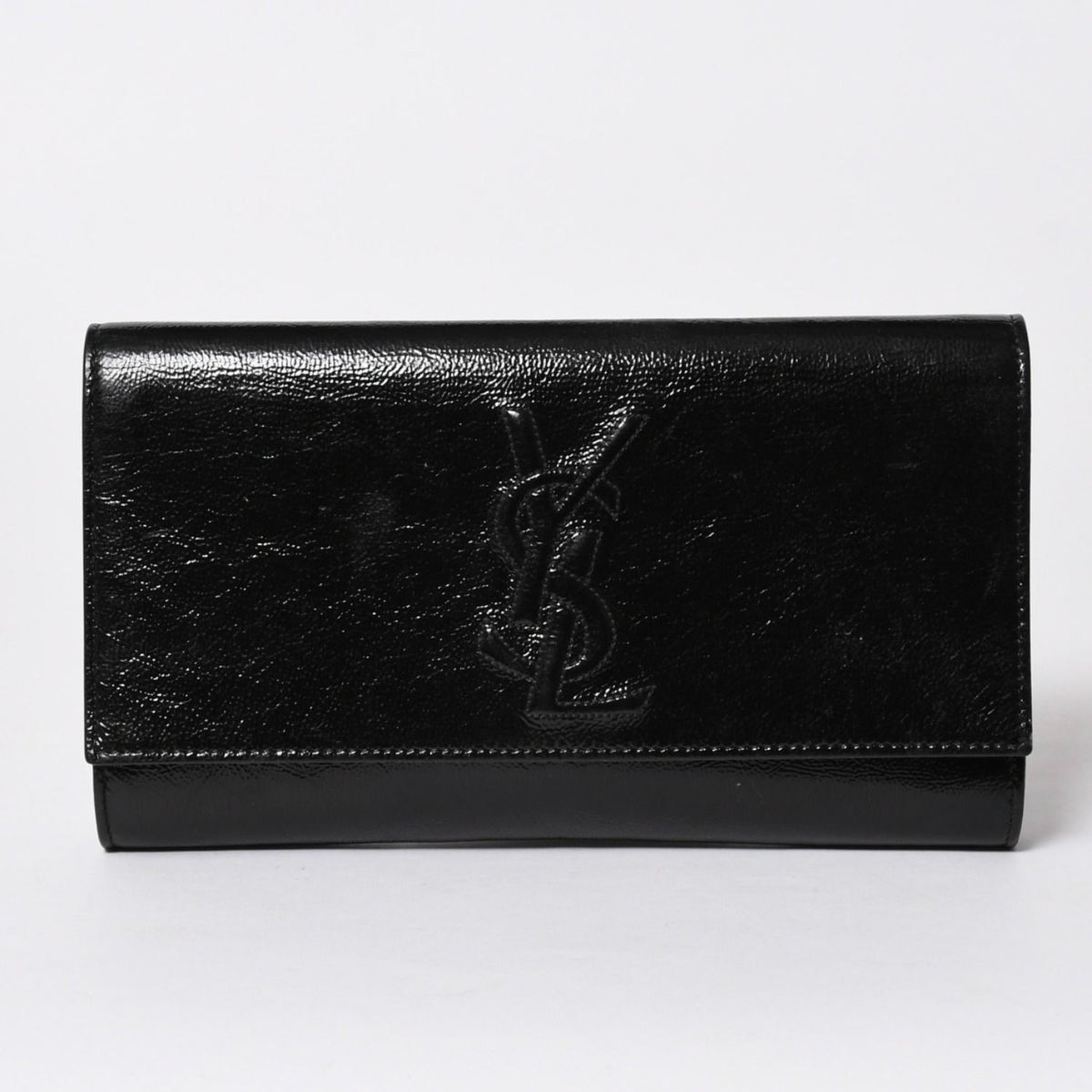 Saint Laurent Clutch Handbag Second Black Silver
