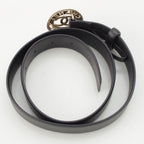 Chanel CC Logo Circle Leather Belt Black 75/30 — view 7