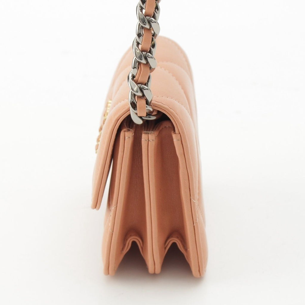Chanel 19 Mini Lambskin Shoulder Bag Pink Beige — view 3