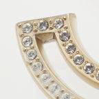 Chanel CC Logo Rhinestone Brooch Gold — view 4
