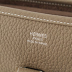 Hermes Evelyne 3 29 PM III PM Taurillon Clemence Shoulder Bag Etoupe — view 7