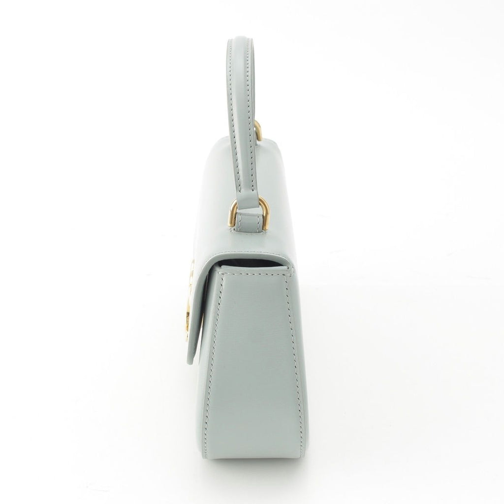 Celine Teen Laura Shiny Calfskin 2-Way Handbag Ice Blue — view 3