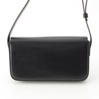 Celine Triomphe Claude Shiny Calfskin Shoulder Bag Black — view 5