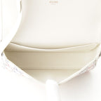 Celine Triomphe Claude Tennis Calfskin Small Shoulder Bag White Blue — view 7