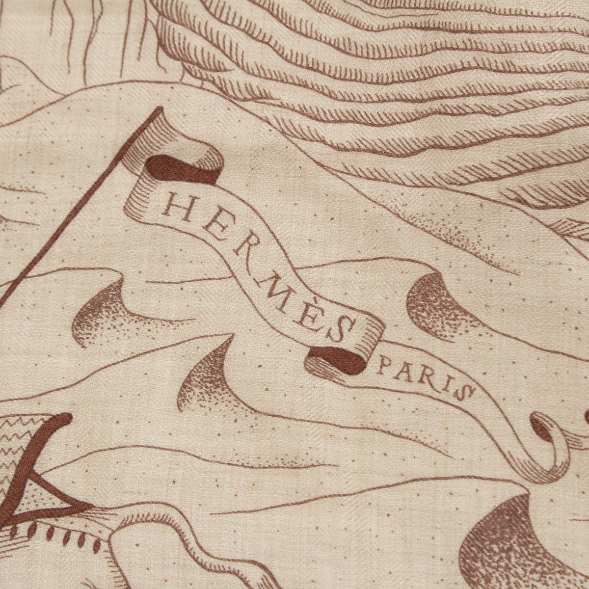 Hermes Carre Geant Cashmere Silk All Over Print Cosmographia Universalis Space — view 7