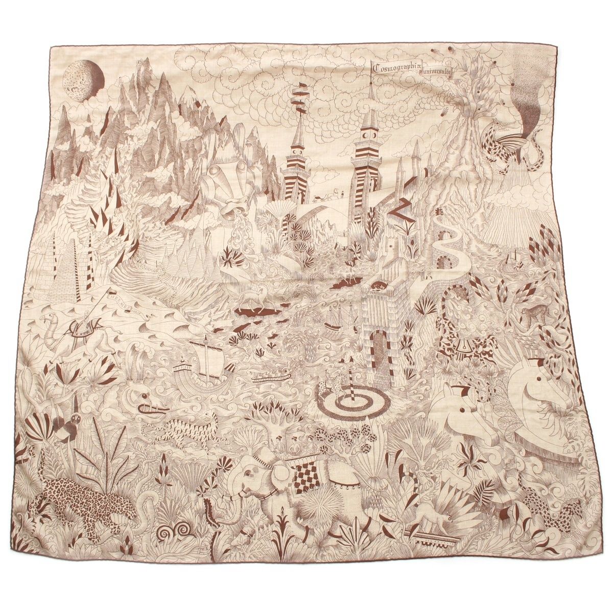 Hermes Carre Geant Cashmere Silk All Over Print Cosmographia Universalis Space
