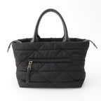 Prada Re-Nylon Padded Nylon Triangle Logo 2-Way Medium Tote Black — view 4