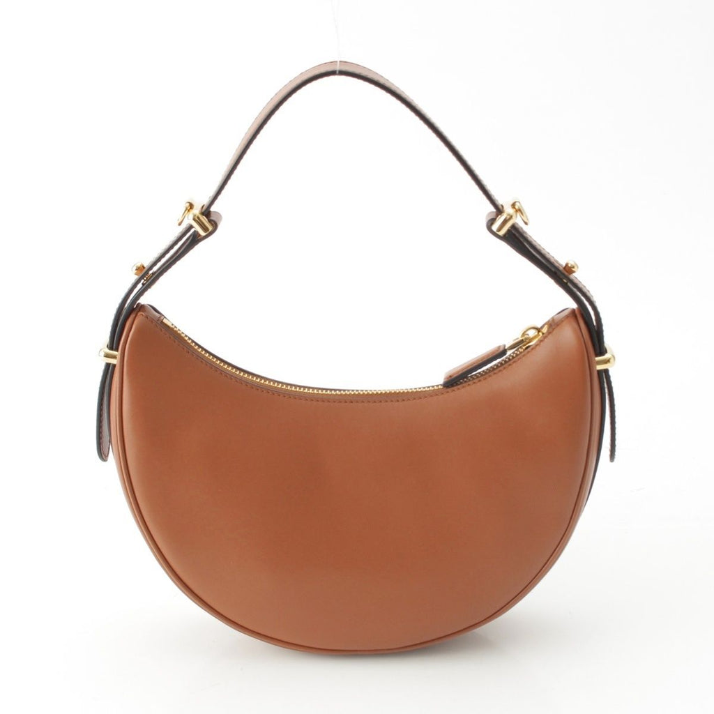 Prada Arque Small Leather 2-Way Handbag Cognac Tan Brown — view 4