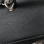 Chanel Rattan Leather CC Logo 2-Way Vanity Shoulder Bag Black Beige — view 8