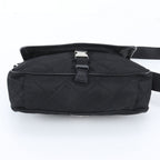 Prada White Tag with Tessuto Nylon Triangle Logo Leather Shoulder Bag — view 5