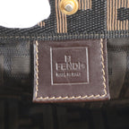 Fendi FF Zucca Leather Tote Shoulder Hand Brown — view 8