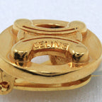 Celine Triomphe Gold Plated Earrings — view 6