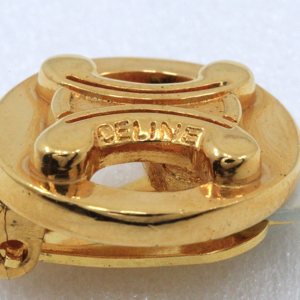 Celine Triomphe Gold Plated Earrings — view 6