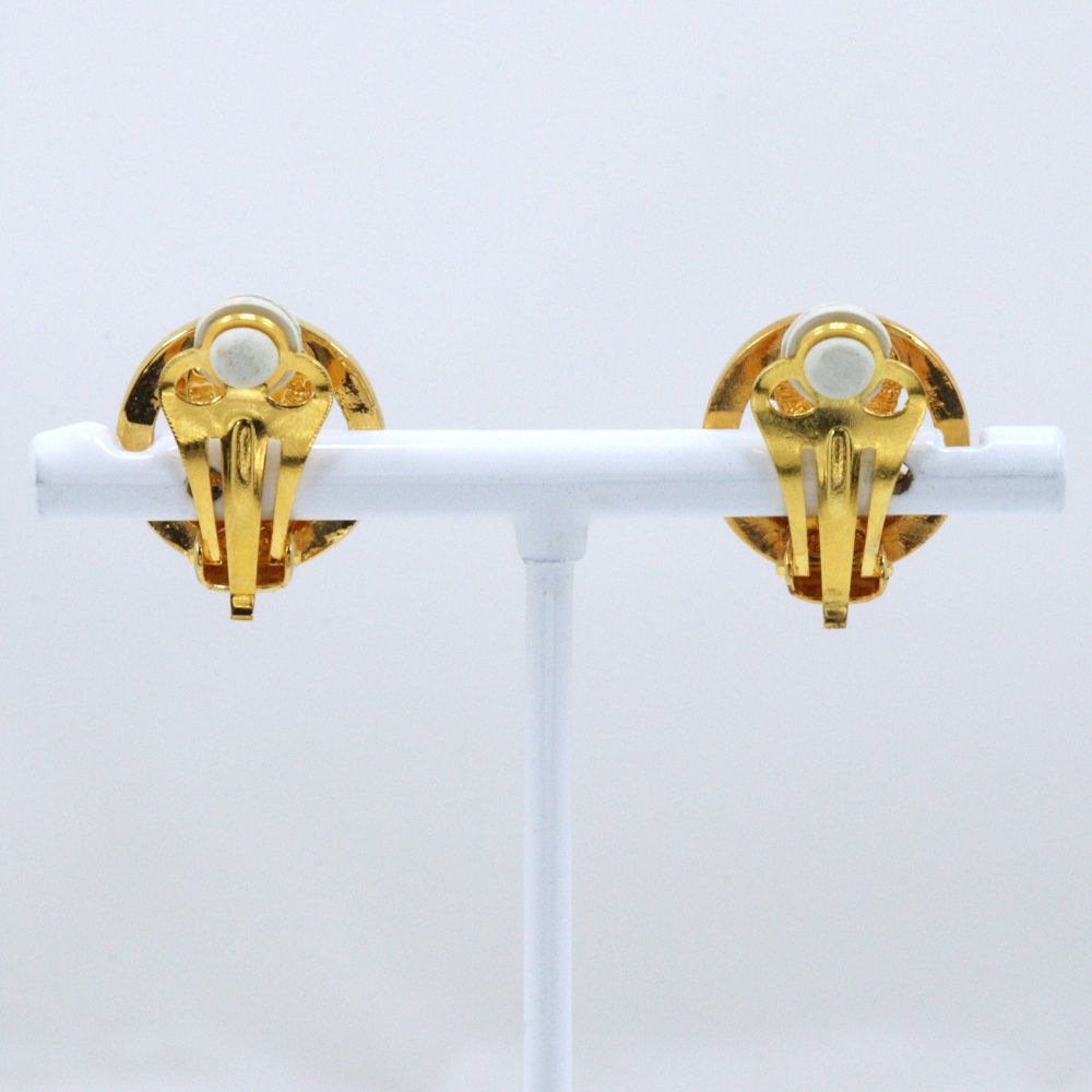 Celine Triomphe Gold Plated Earrings — view 3