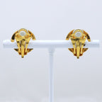 Celine Triomphe Gold Plated Earrings — view 3