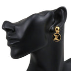 Celine Triomphe Gold Plated Earrings — view 2