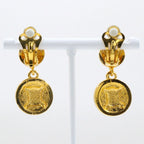 Celine Triomphe Gold Plated Earrings — view 3