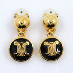 Celine Triomphe Gold Plated Earrings — view 4