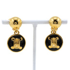Celine Triomphe Gold Plated Earrings