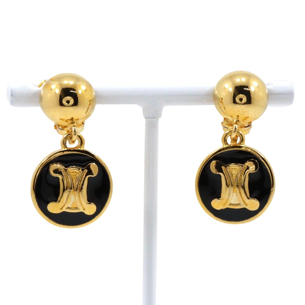 Celine Triomphe Gold Plated Earrings