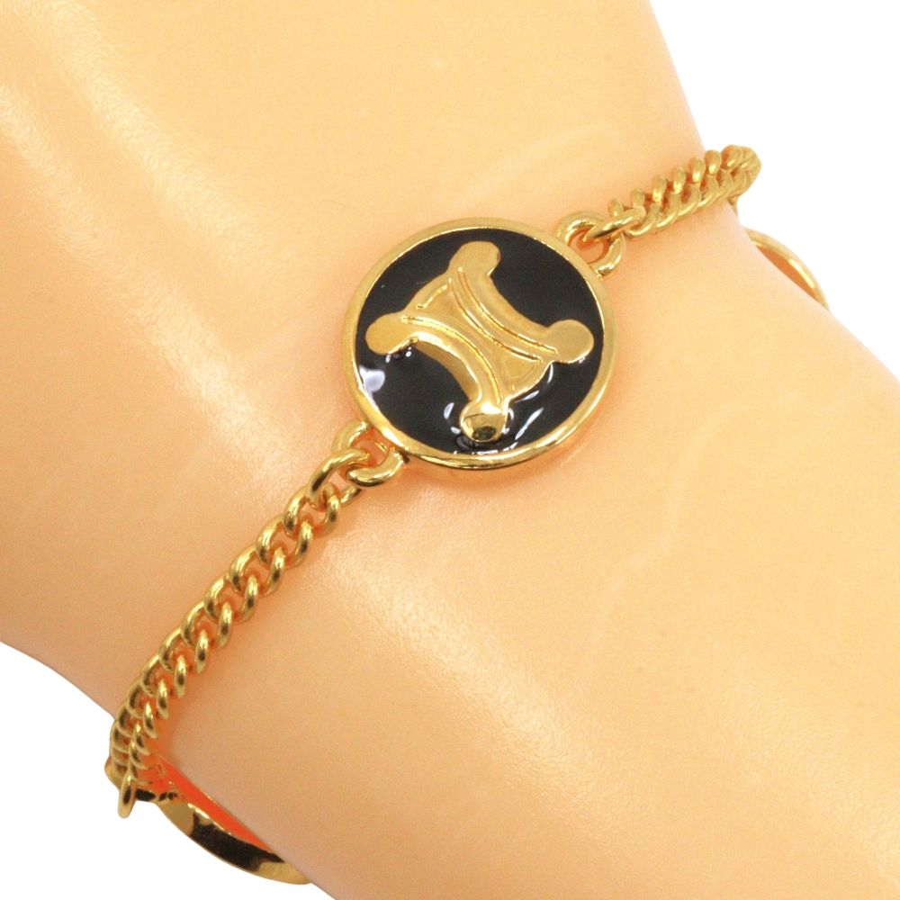 Celine Triomphe Gold Plated Bracelet