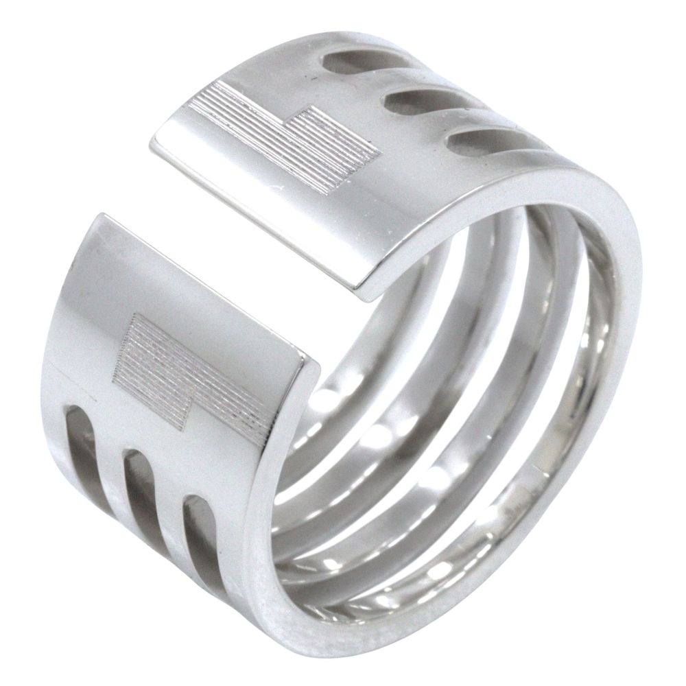 Gucci Open and Stripe 925 Sterling Silver Ring