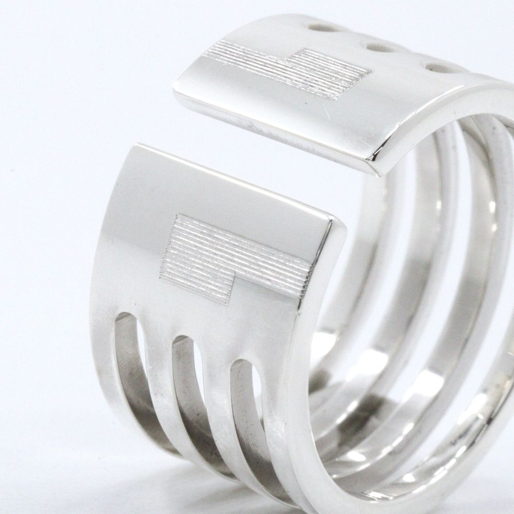 Gucci Open and Stripe 925 Sterling Silver Ring — view 5