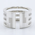 Gucci Open and Stripe 925 Sterling Silver Ring — view 4