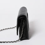 Chanel Wallet Quilted Classic Chain Caviar Leather CC Logo Black Shoulder Bag — view 4