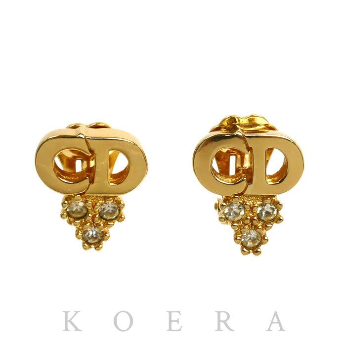 Dior Crystal CD Logo Earrings