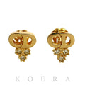 Dior Crystal CD Logo Earrings