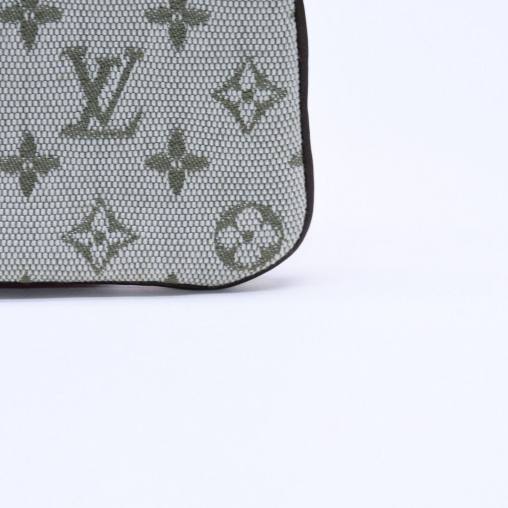 Louis Vuitton Monogram Mini Pochette Cles Coin Purse Canvas Gold Green — view 4