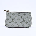 Louis Vuitton Monogram Mini Pochette Cles Coin Purse Canvas Gold Green