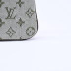 Louis Vuitton Monogram Mini Pochette Cles Coin Purse Canvas Gold Green — view 8