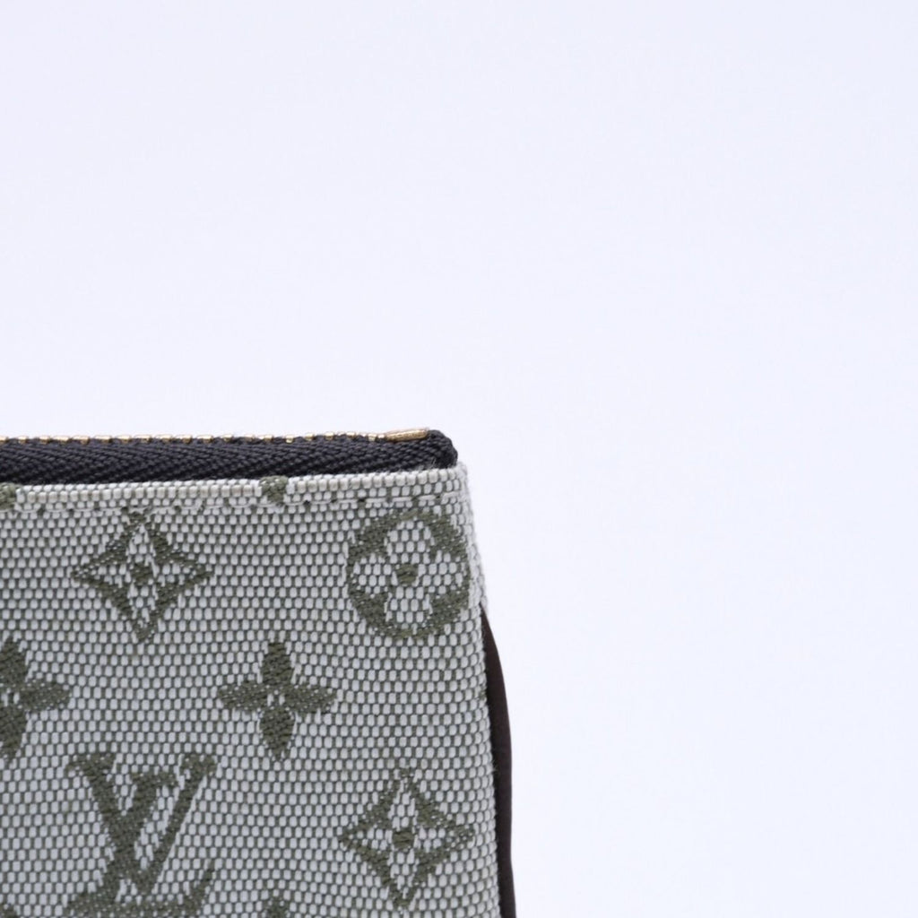 Louis Vuitton Monogram Mini Pochette Cles Coin Purse Canvas Gold Green — view 3