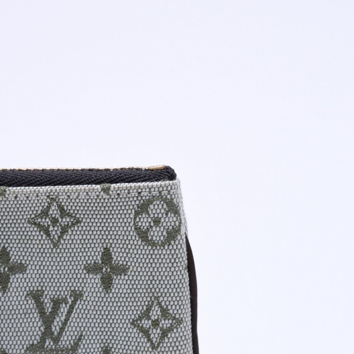 Louis Vuitton Monogram Mini Pochette Cles Coin Purse Canvas Gold Green — view 3