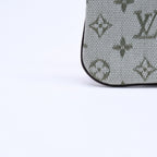 Louis Vuitton Monogram Mini Pochette Cles Coin Purse Canvas Gold Green — view 6
