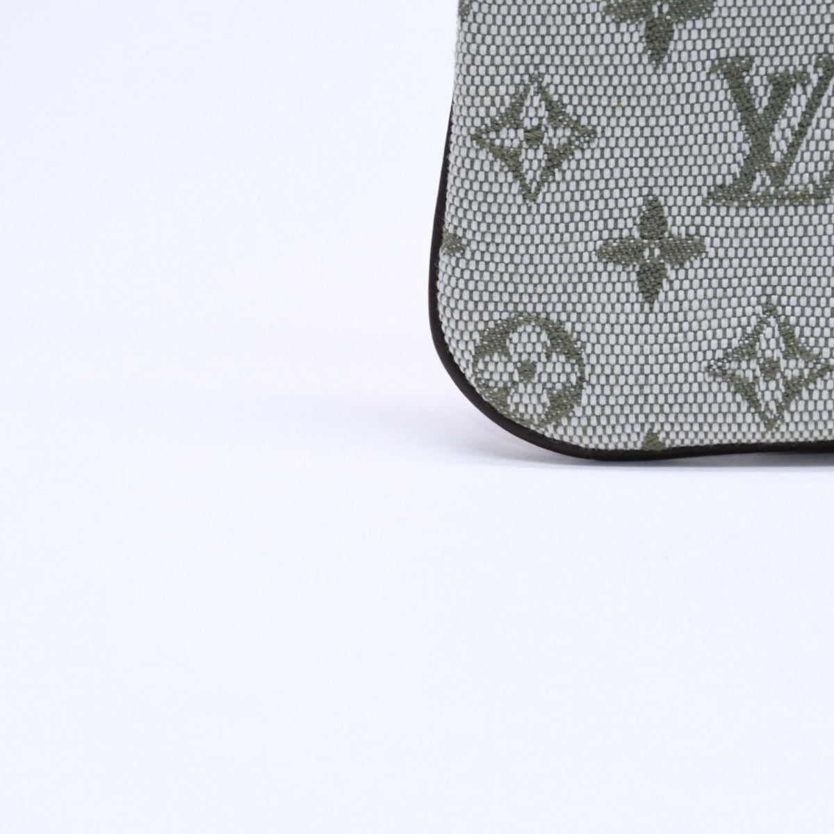 Louis Vuitton Monogram Mini Pochette Cles Coin Purse Canvas Gold Green — view 6