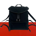 Gucci Logo Stamp Nylon Leather Backpack Black
