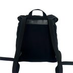 Gucci Logo Stamp Nylon Leather Backpack Black — view 3