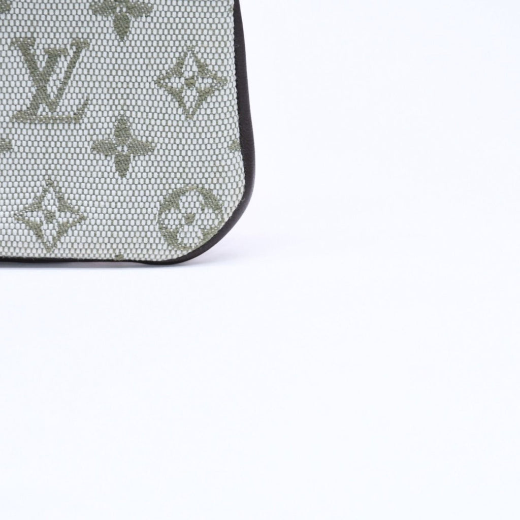 Louis Vuitton Monogram Mini Pochette Cles Coin Purse Canvas Gold Green — view 4